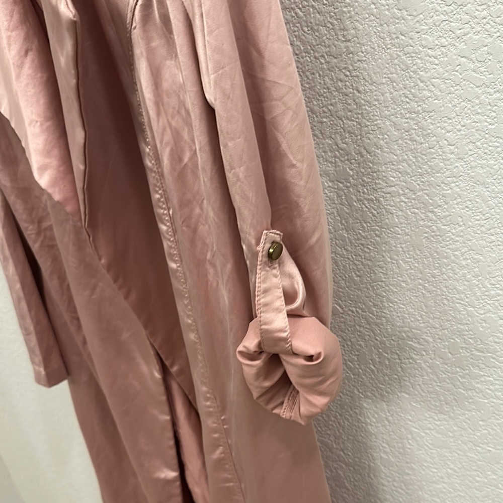 Fashion Nova Pink Notched Collar Trench Coat - Picture 10 of 13